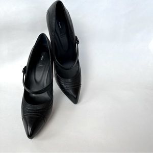 Bally black leather Balesa pointed toe pumps